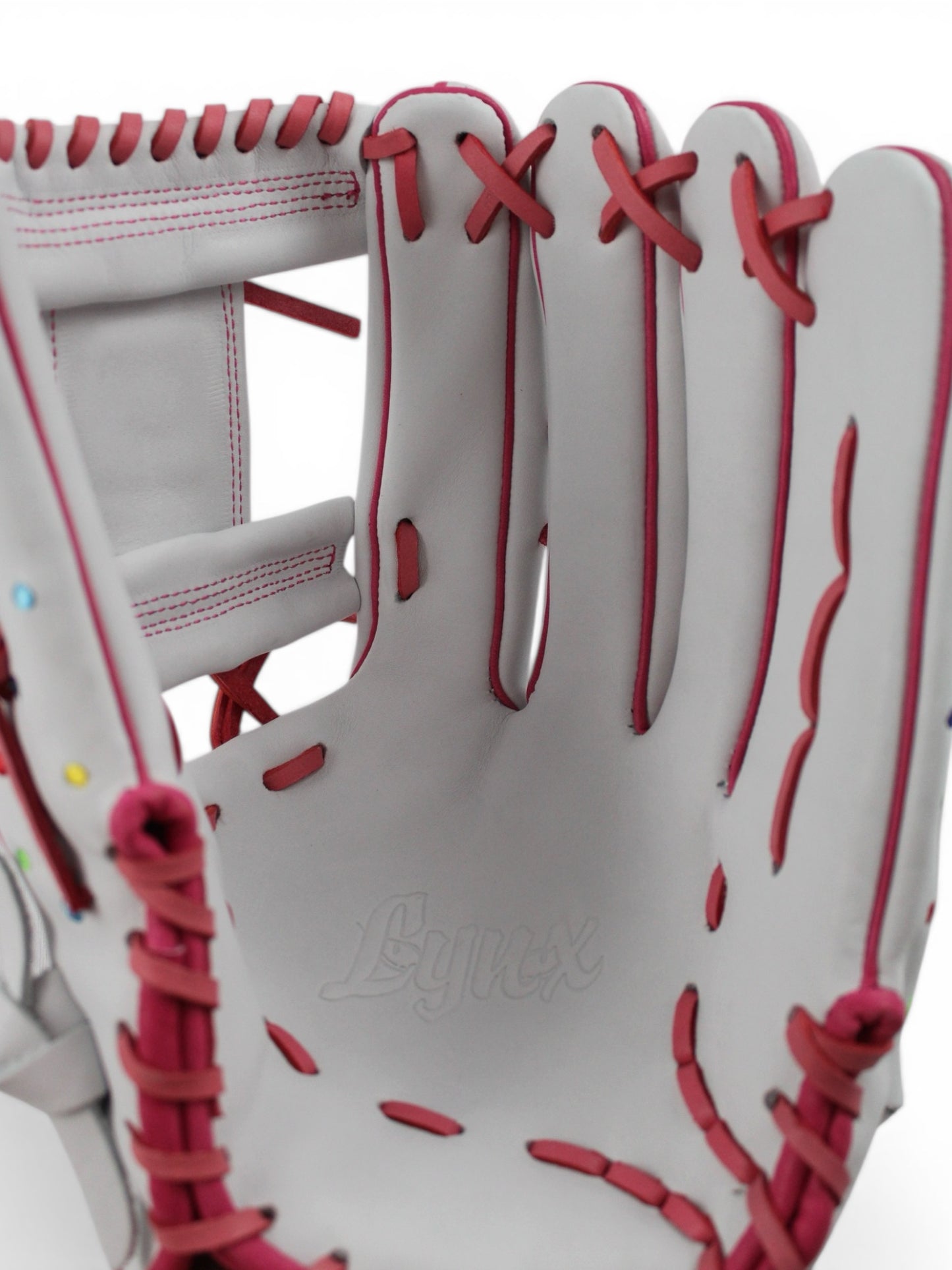 Polka Dot Japanese Kip Leather I - Web Handcrafted Glove - 13"