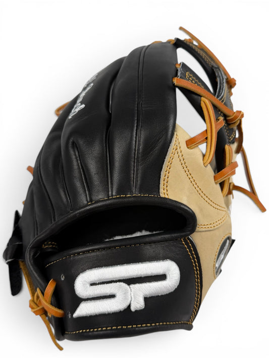 Black/Blonde Japanese Kip Leather I -Web Handcrafted Glove - 13”