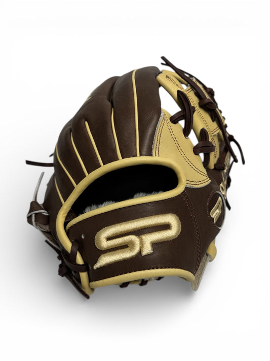 Brown/Blonde Kip Leather I -Web Handcrafted Glove - 13”