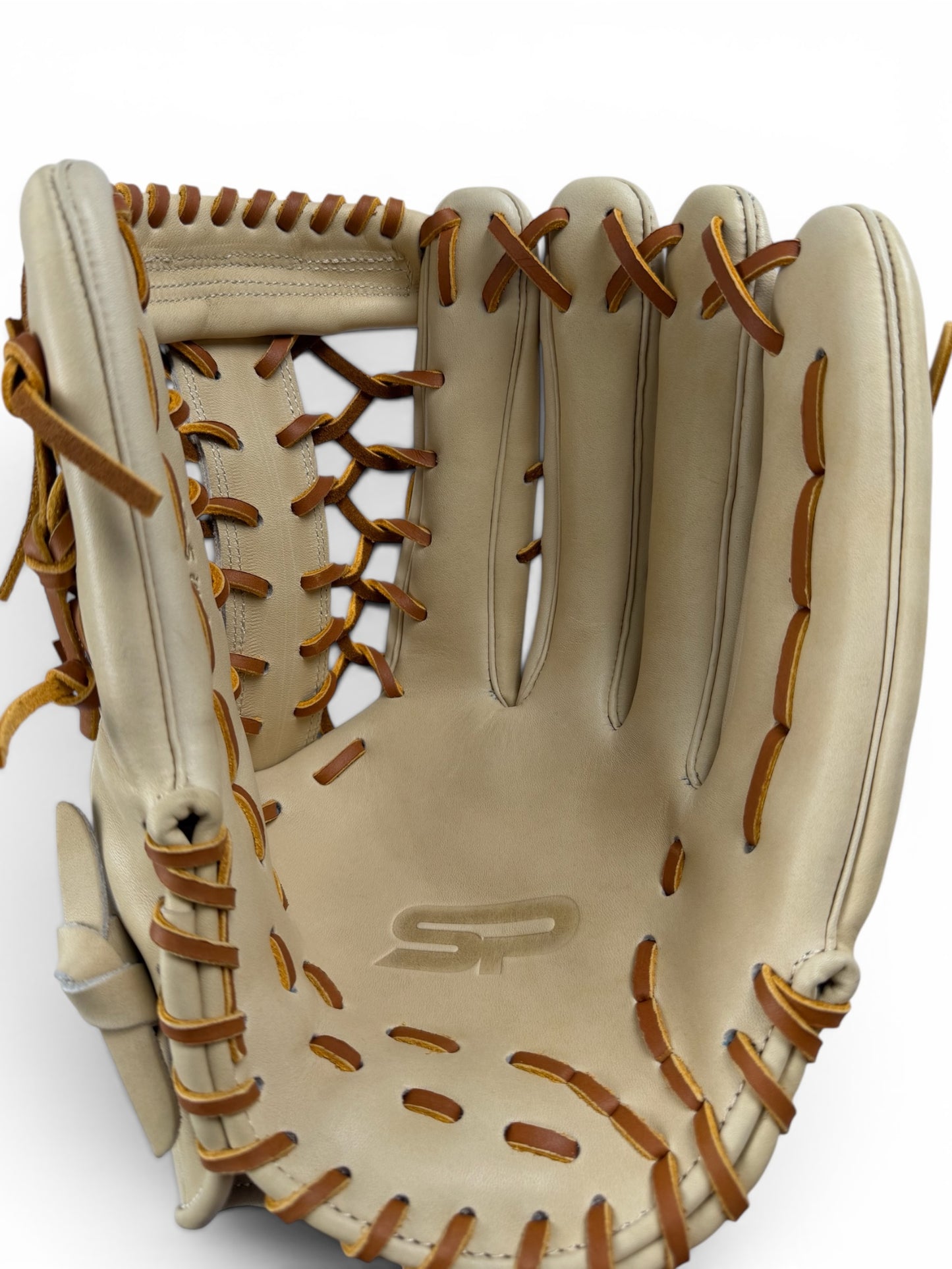 Blonde/Tan Japanese Kip Leather T-Web Handcrafted Glove - 13.5”