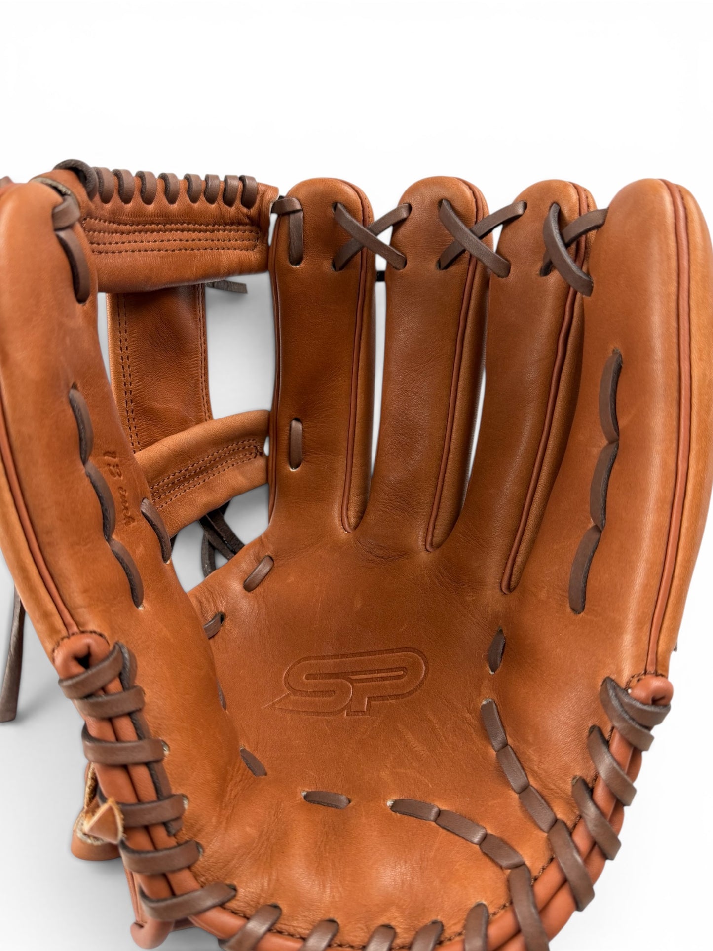 Oil Chestnut Japanese Kip Leather I-Web Handcrafted Glove - 13”