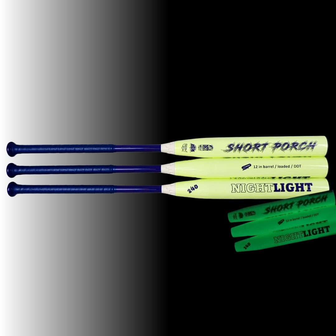 Glow-in-the-Dark <NIGHTLIGHT> - 2-piece / 12 in - Short Porch .5 load USSSA Slow Pitch Softball Bat