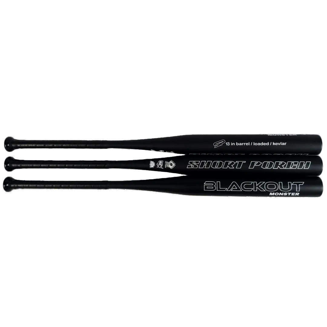 PreSale-June 14th estimated Ship date Blackout Monster Kevlar - One-piece 13-in. barrel .5 Load - Short Porch Senior Slow Pitch Softball Bat