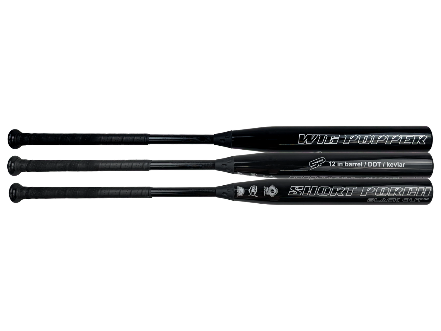 DDT Blackout OG < Dave Velasquez signature> - 2-piece / 12 in - Short Porch Senior Slow Pitch Softball Bat .5 load