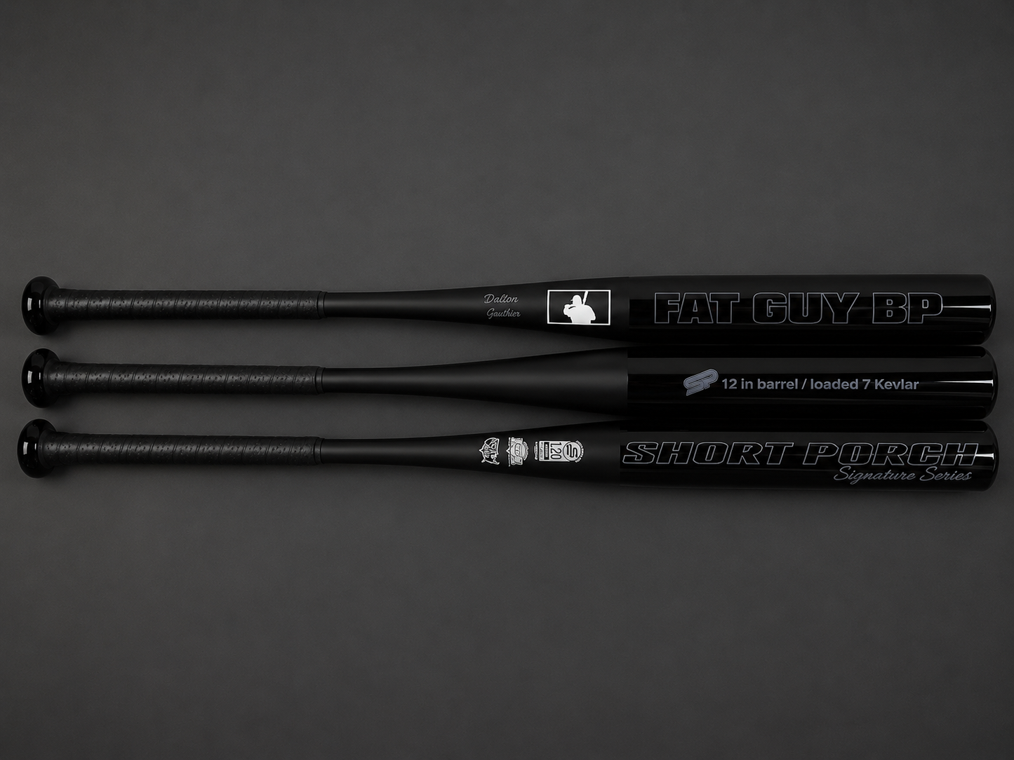 Fat Guy BP Blackout with Spin Tech (Dakota Fowler signature) 1-pc loaded | Short Porch USSSA Slow Pitch Softball Bat - 12 in