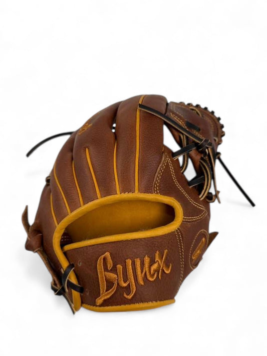 Oil Brown Japanese Kip Leather 1 - Piece Web Handcrafted Glove - 12.5”