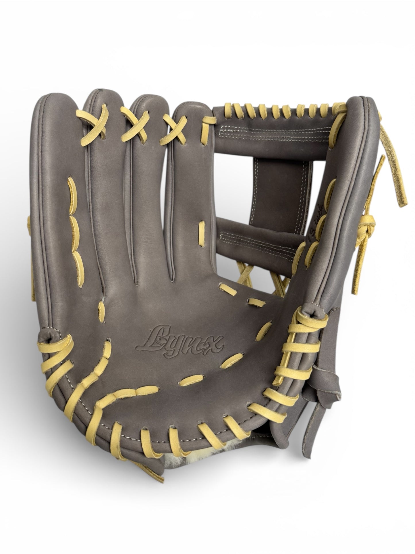 Grey Kip Leather I-Web Handcrafted Glove - 13”