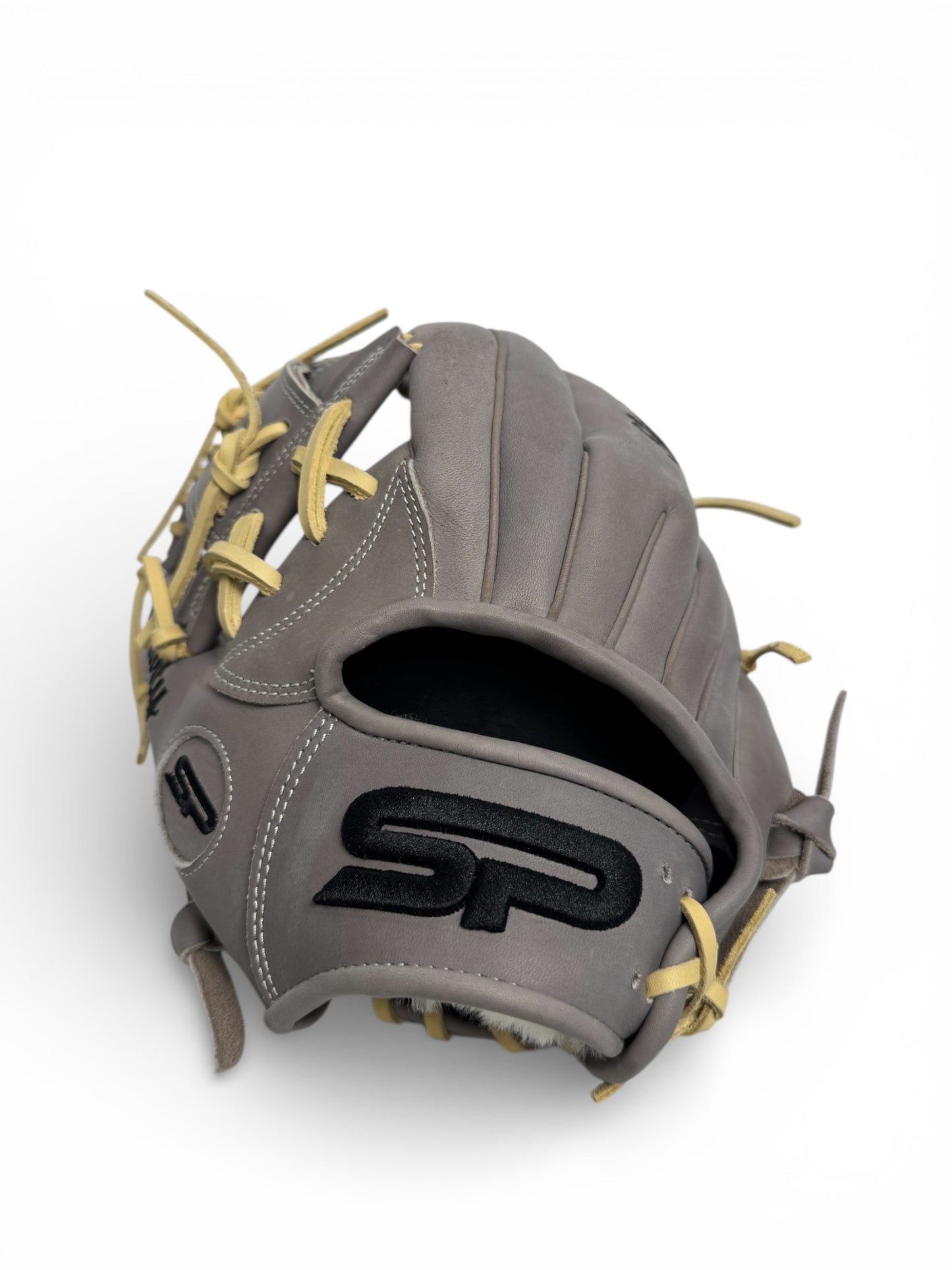 Grey Kip Leather I-Web Handcrafted Glove - 13”