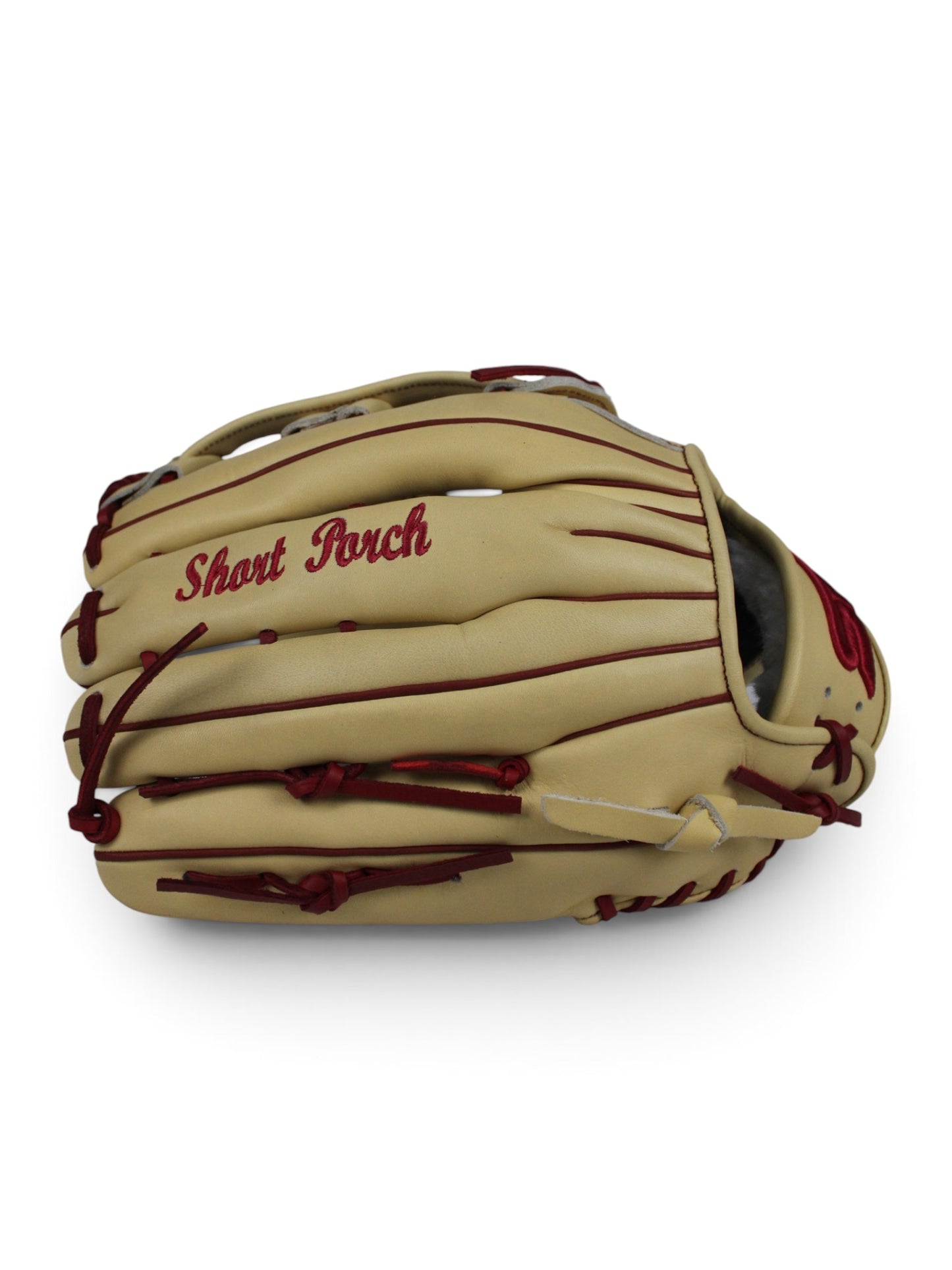 Blonde/Wine Japanese Kip Leather H-Web Handcrafted Glove - 13.5”