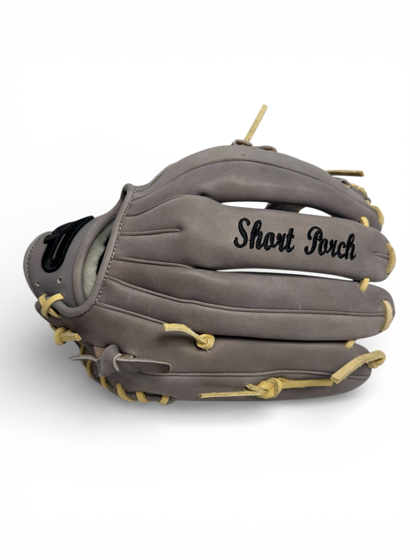 Grey Kip Leather I-Web Handcrafted Glove - 13”