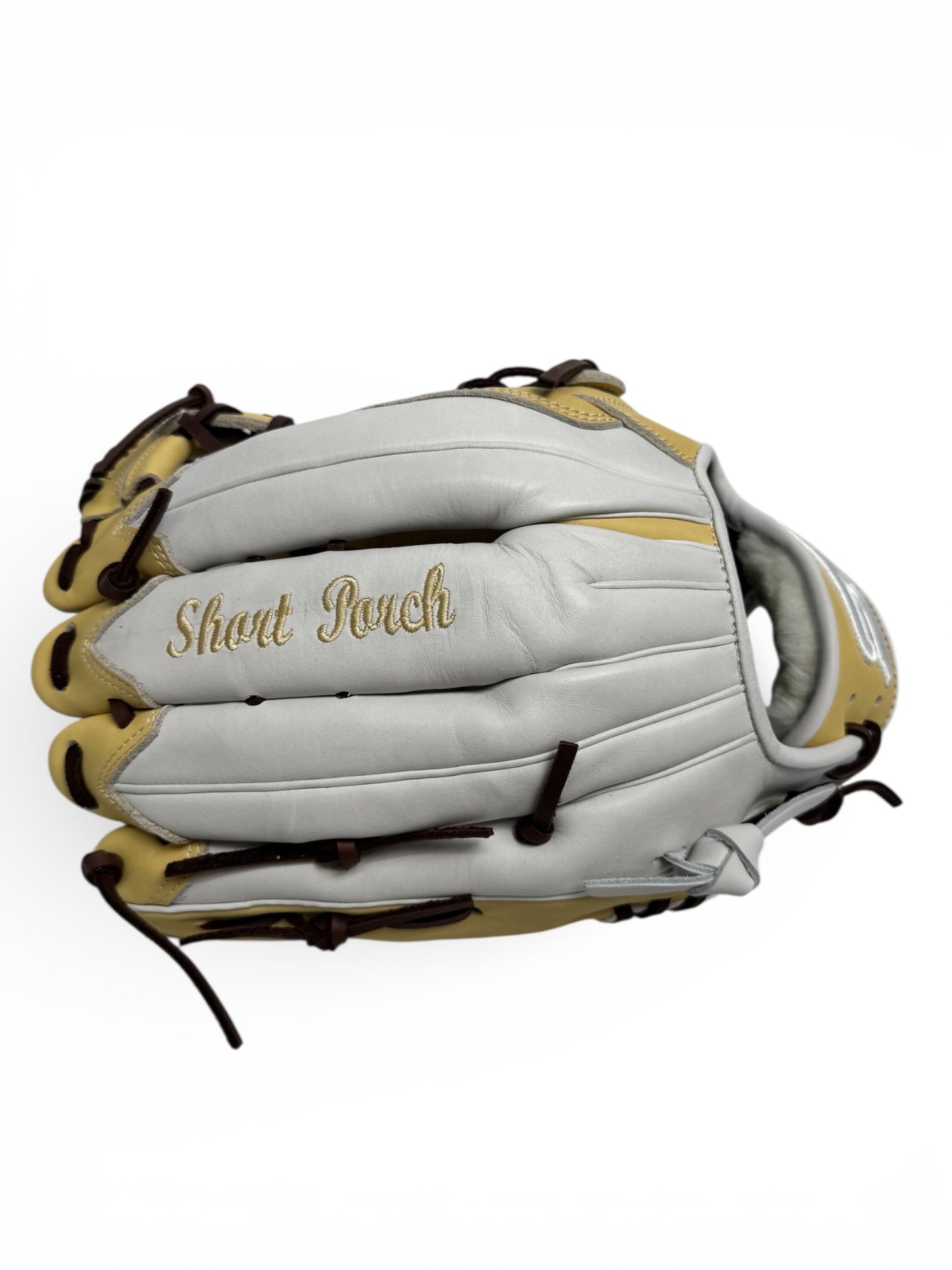 Blonde/White Kip Leather T-Web Handcrafted Glove - 13.5”