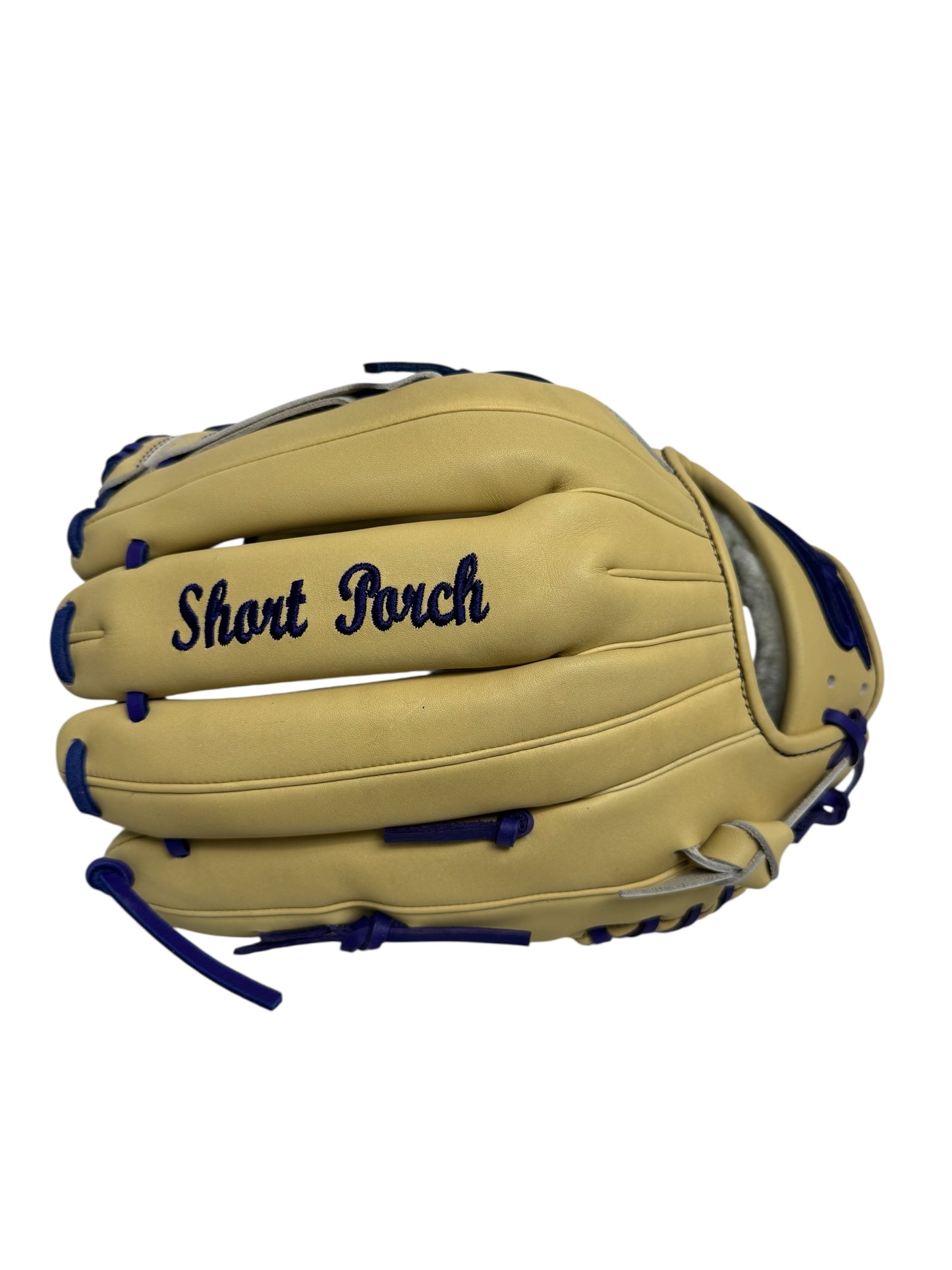 Blonde/Purple Kip Leather 1 Piece - Web Handcrafted Glove - 13”
