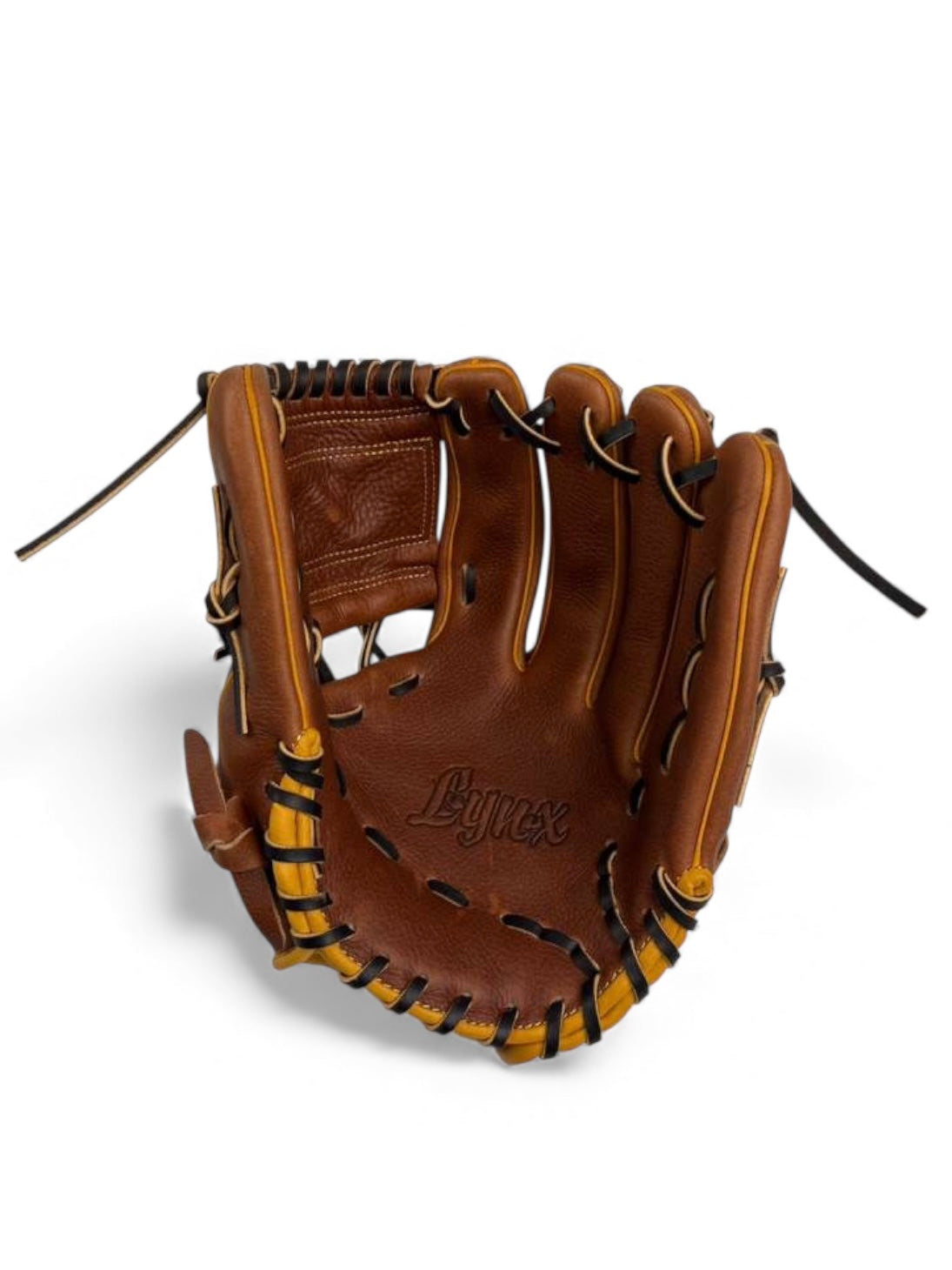 Oil Brown Japanese Kip Leather 1 - Piece Web Handcrafted Glove - 12.5”