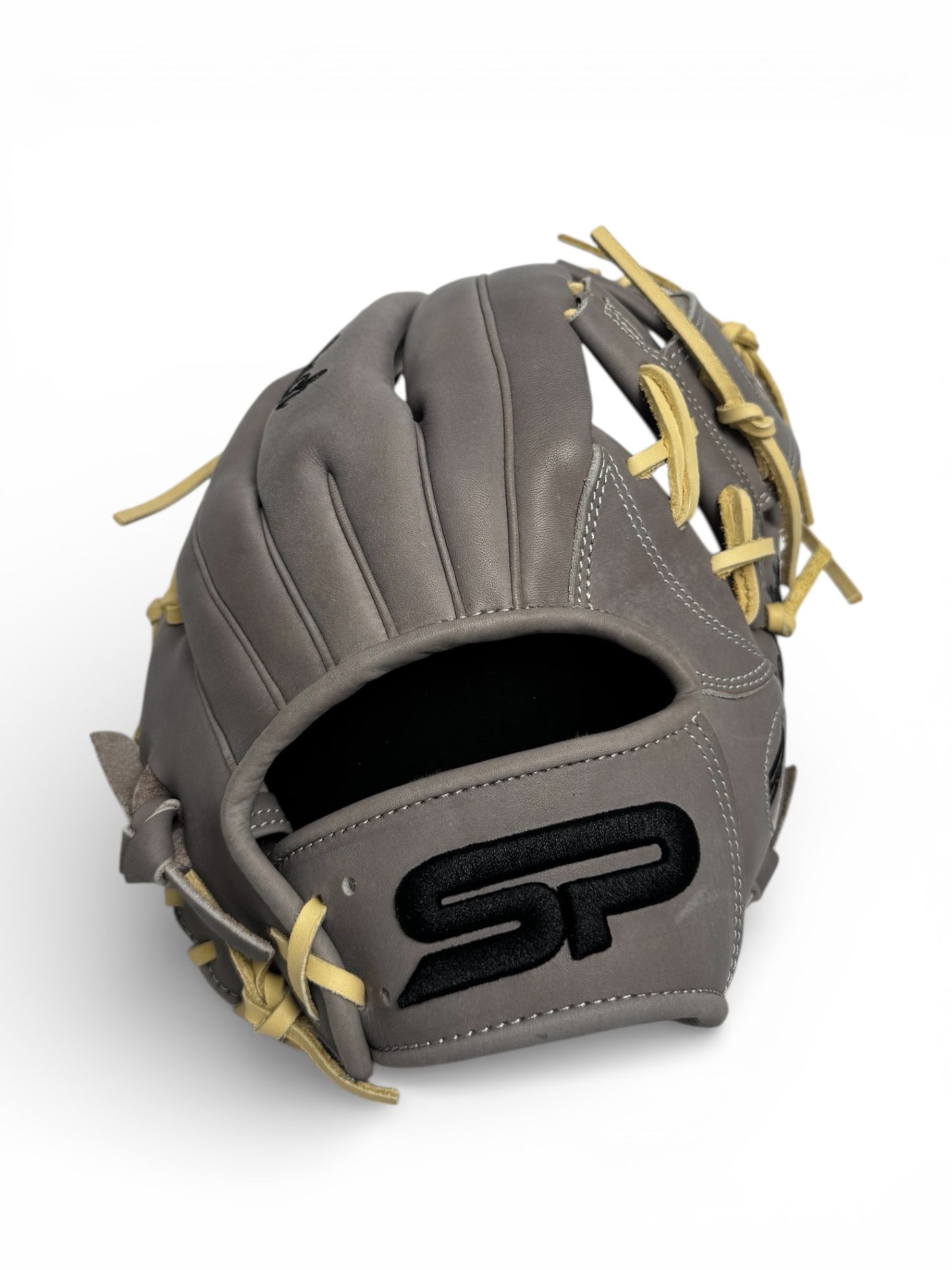 Grey Kip Leather I-Web Handcrafted Glove - 13”