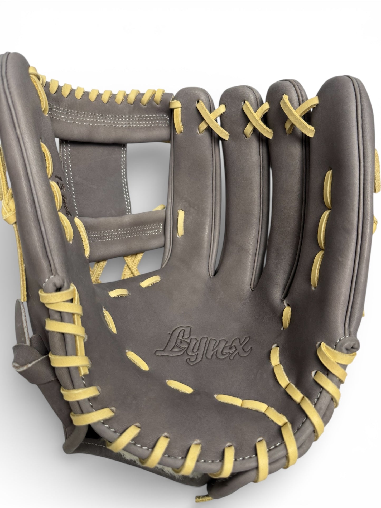 Grey Kip Leather I-Web Handcrafted Glove - 13”