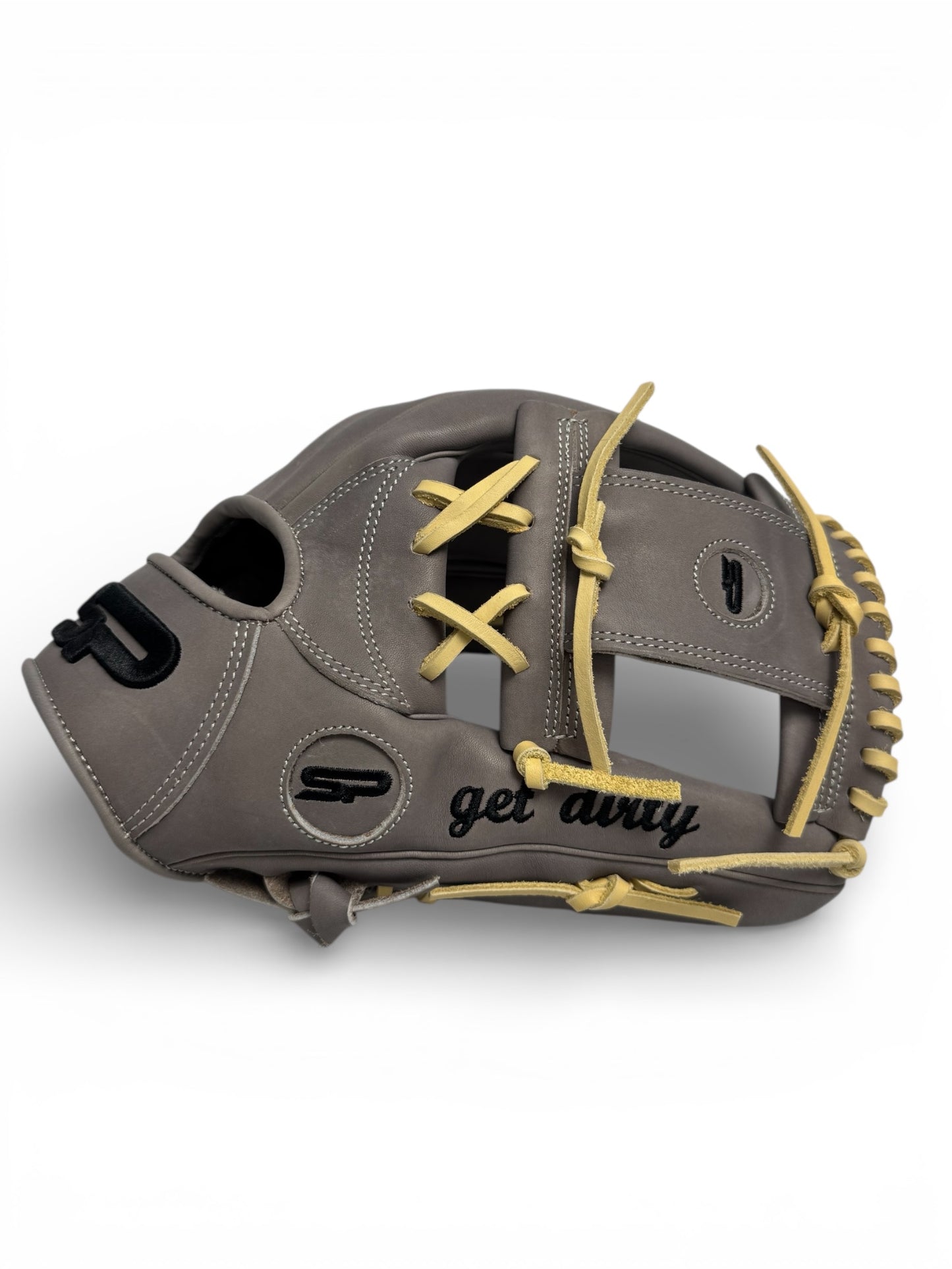 Grey Kip Leather I-Web Handcrafted Glove - 13”