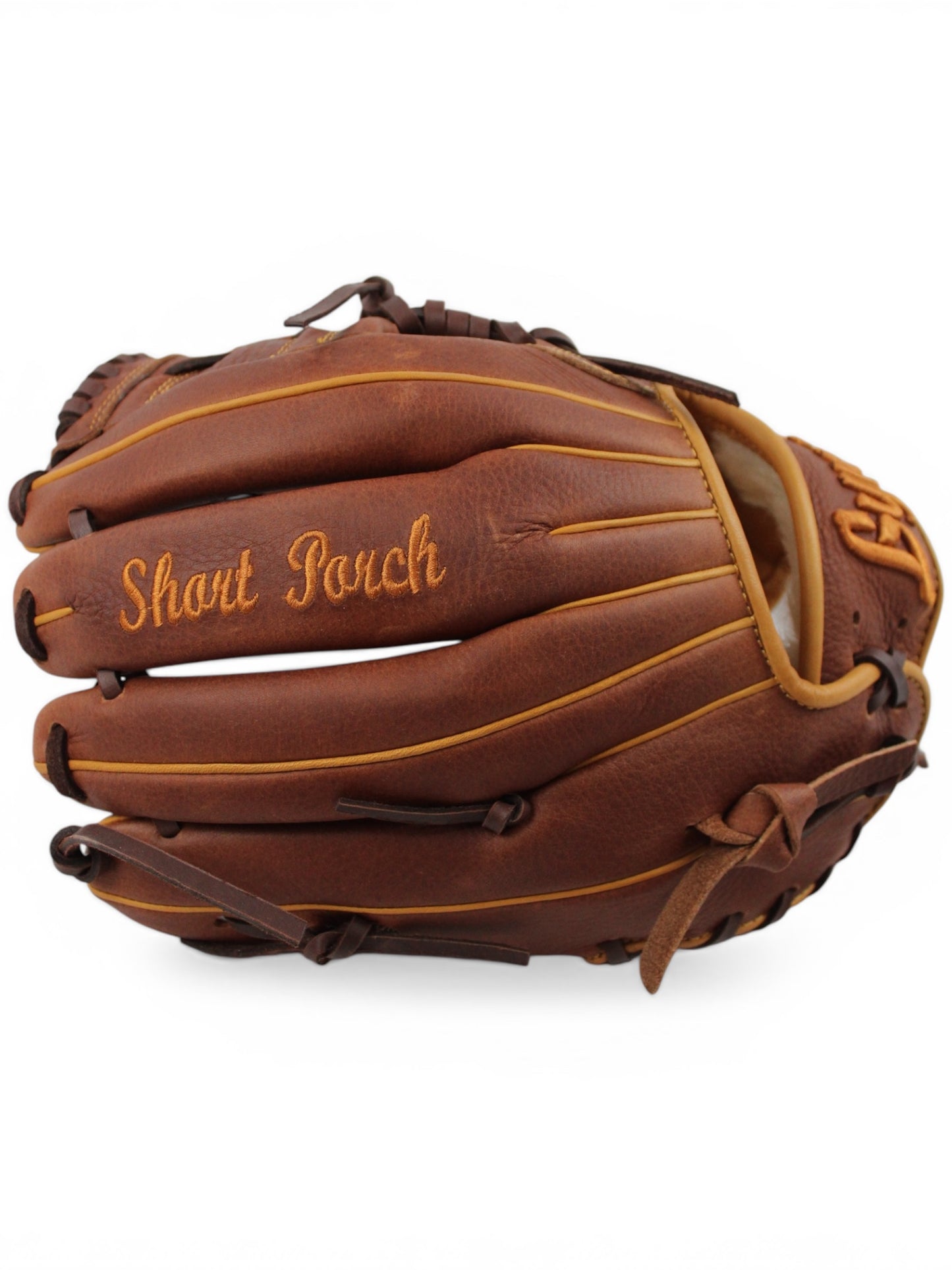 Oil Brown Japanese Kip Leather 1 - Piece Web Handcrafted Glove - 12.5”