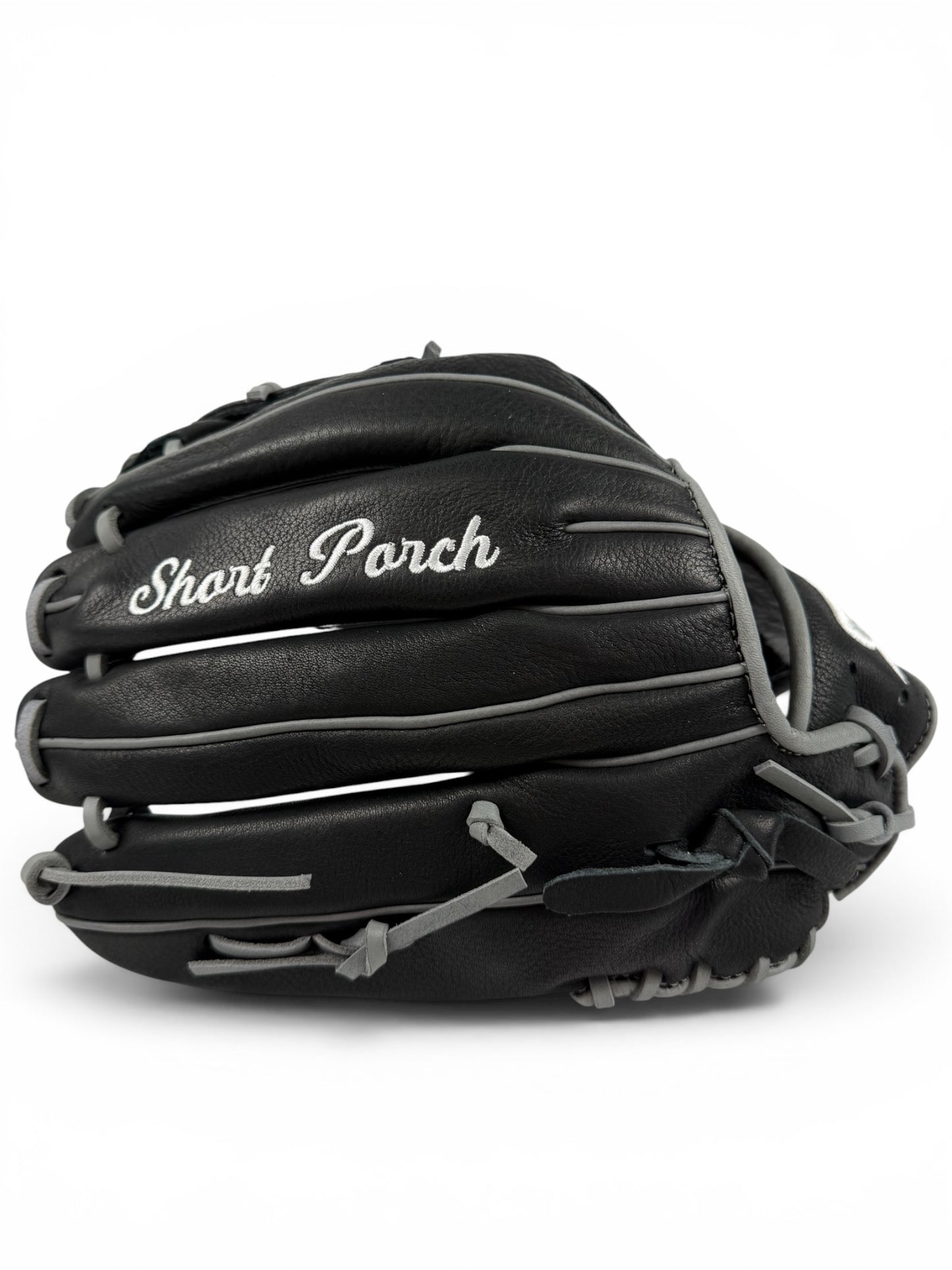 Black/Gray Cowhide Leather I-Web Handcrafted Glove - 13"