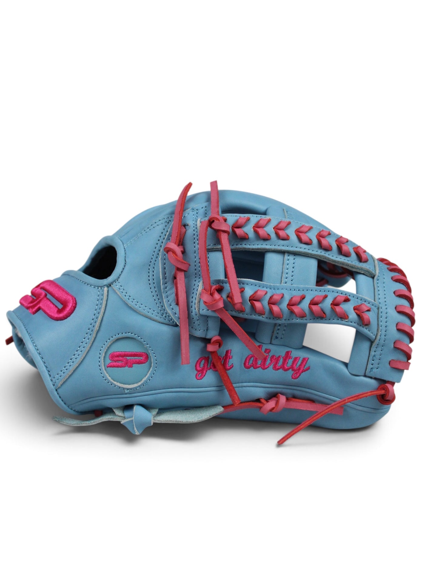 Bubblegum Edition Japanese Kip Leather Laced H-Web Handcrafted Glove - 13”