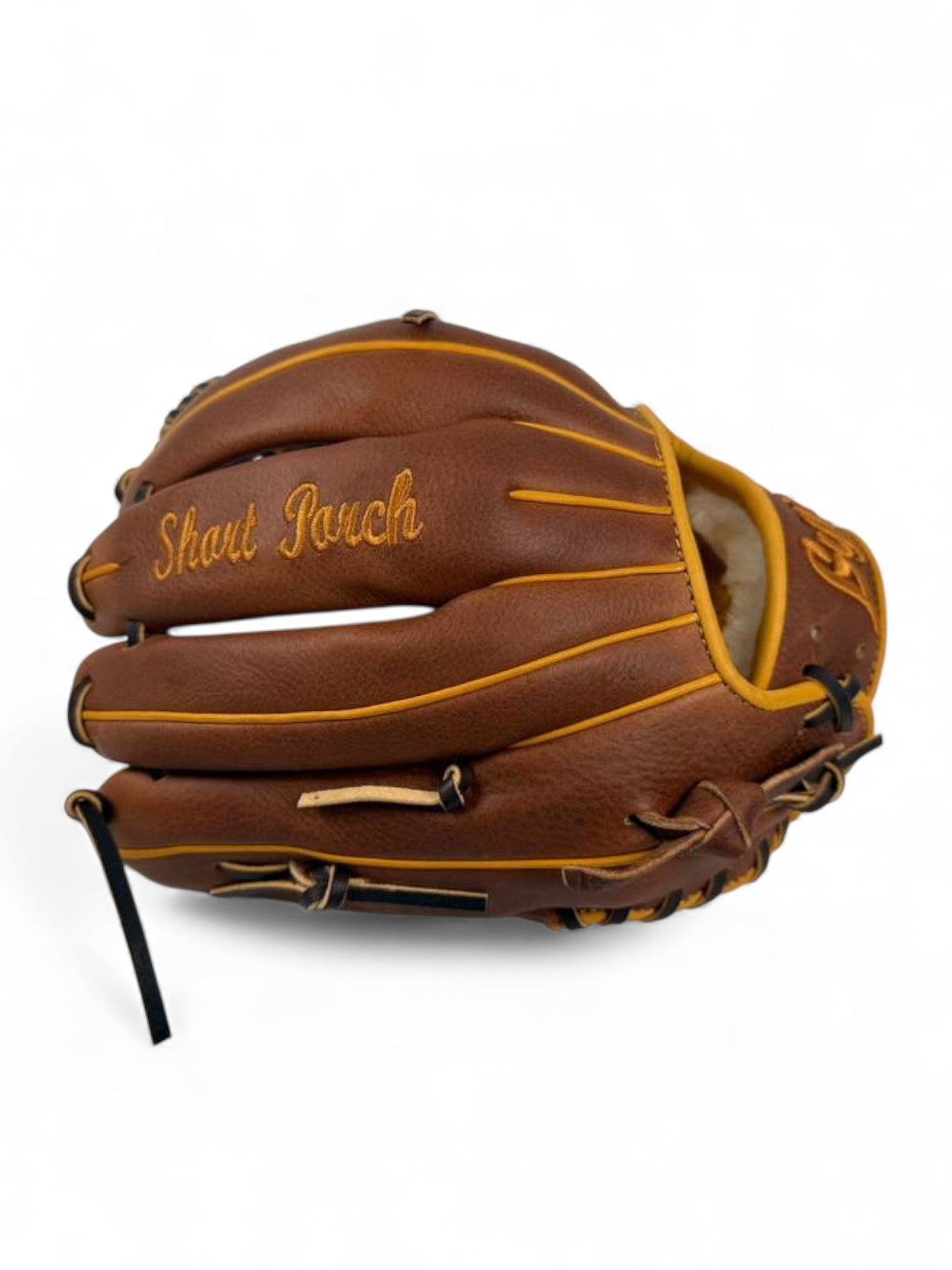 Oil Brown Japanese Kip Leather 1 - Piece Web Handcrafted Glove - 12.5”