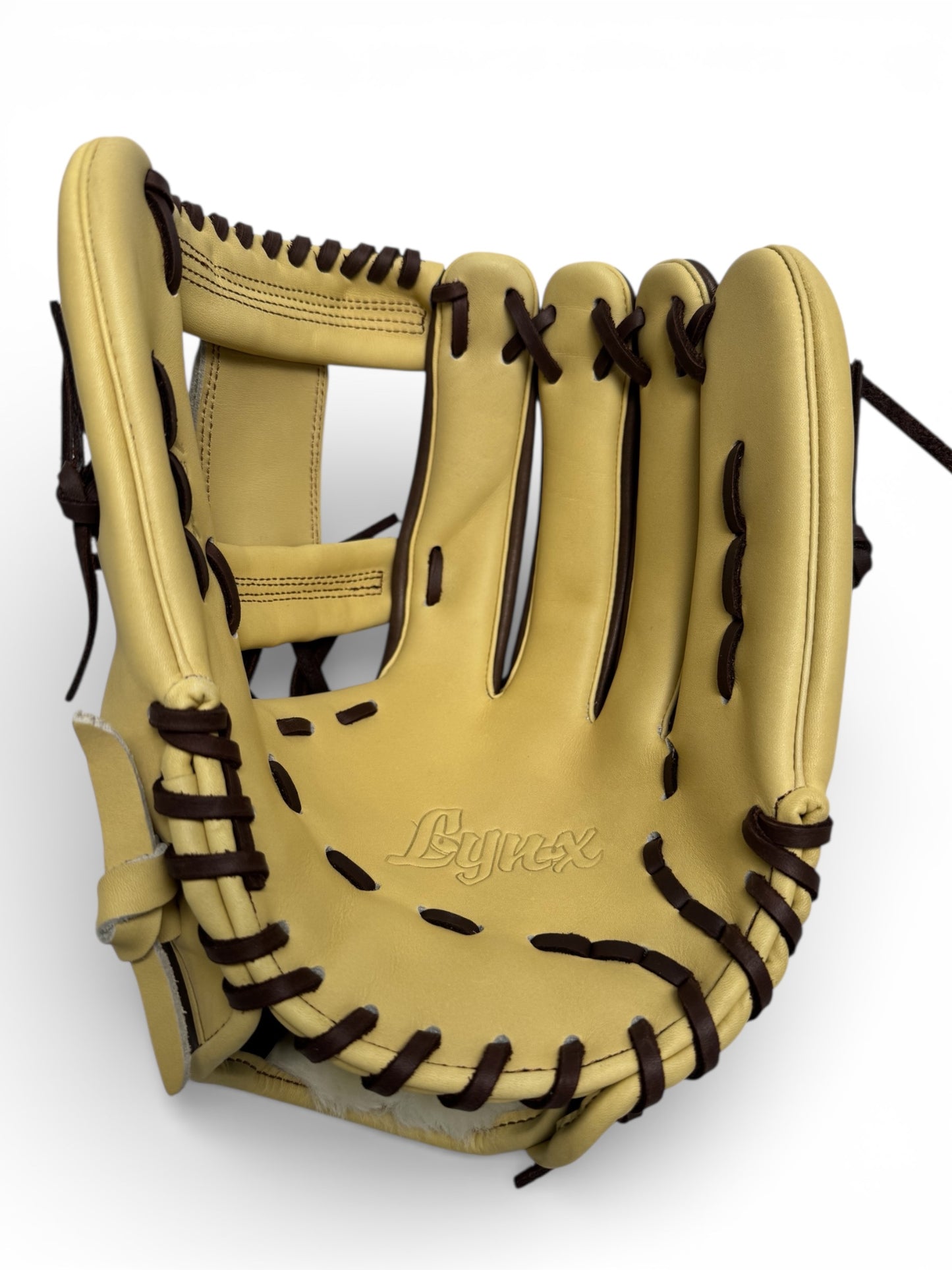 Brown/Blonde Kip Leather I -Web Handcrafted Glove - 13”