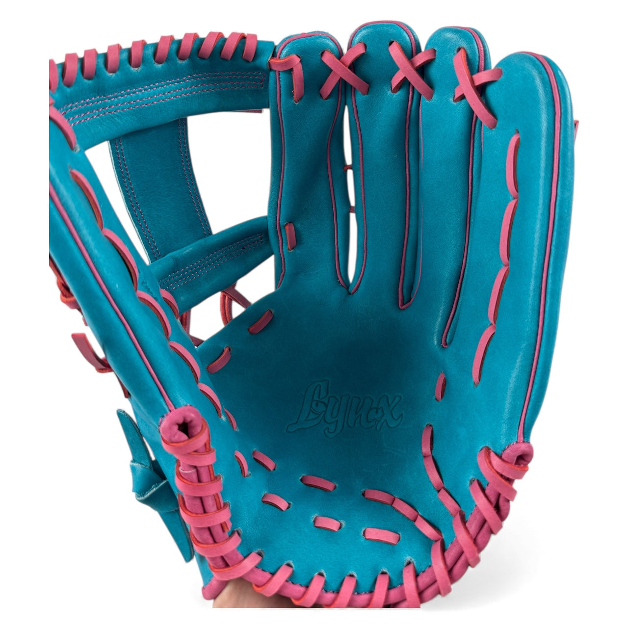 "Cotton Candy" Japanese Kip Leather I-Web Handcrafted Glove - 13.5”