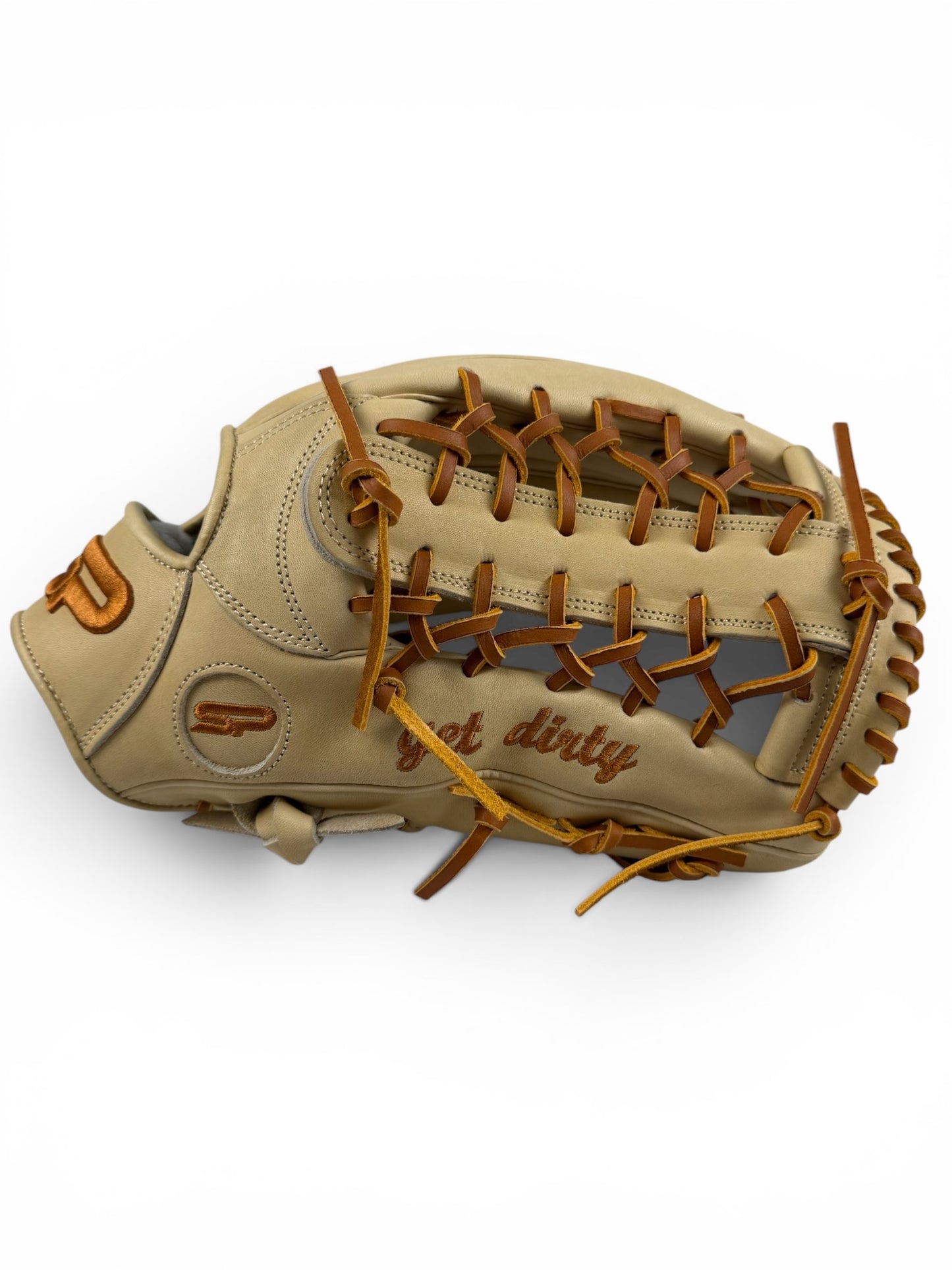 Blonde/Tan Japanese Kip Leather T-Web Handcrafted Glove - 13.5”