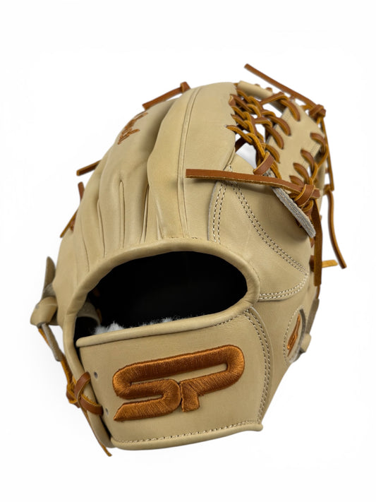 Blonde/Tan Japanese Kip Leather T-Web Handcrafted Glove - 13.5”