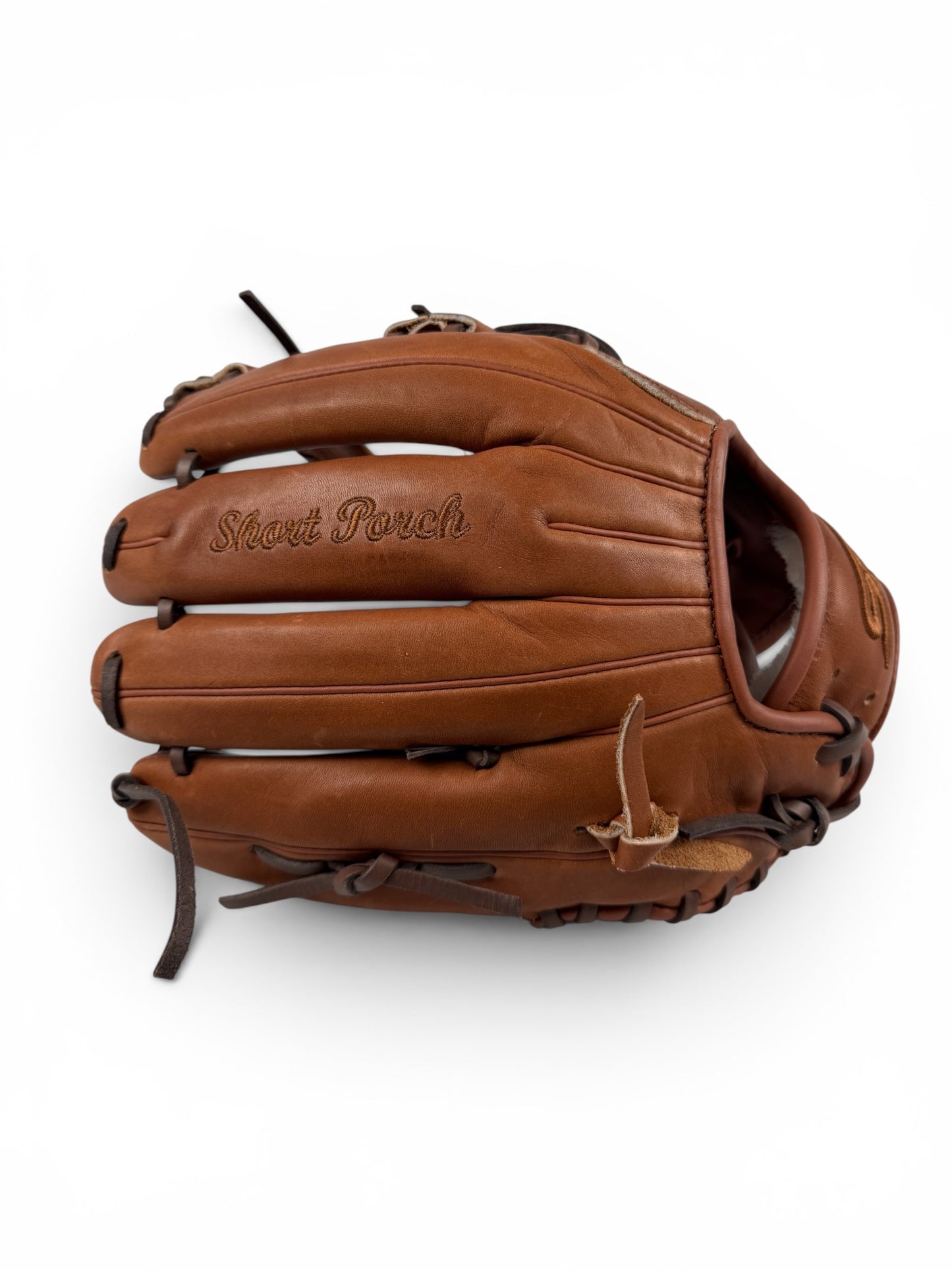Oil Chestnut Japanese Kip Leather I-Web Handcrafted Glove - 13”