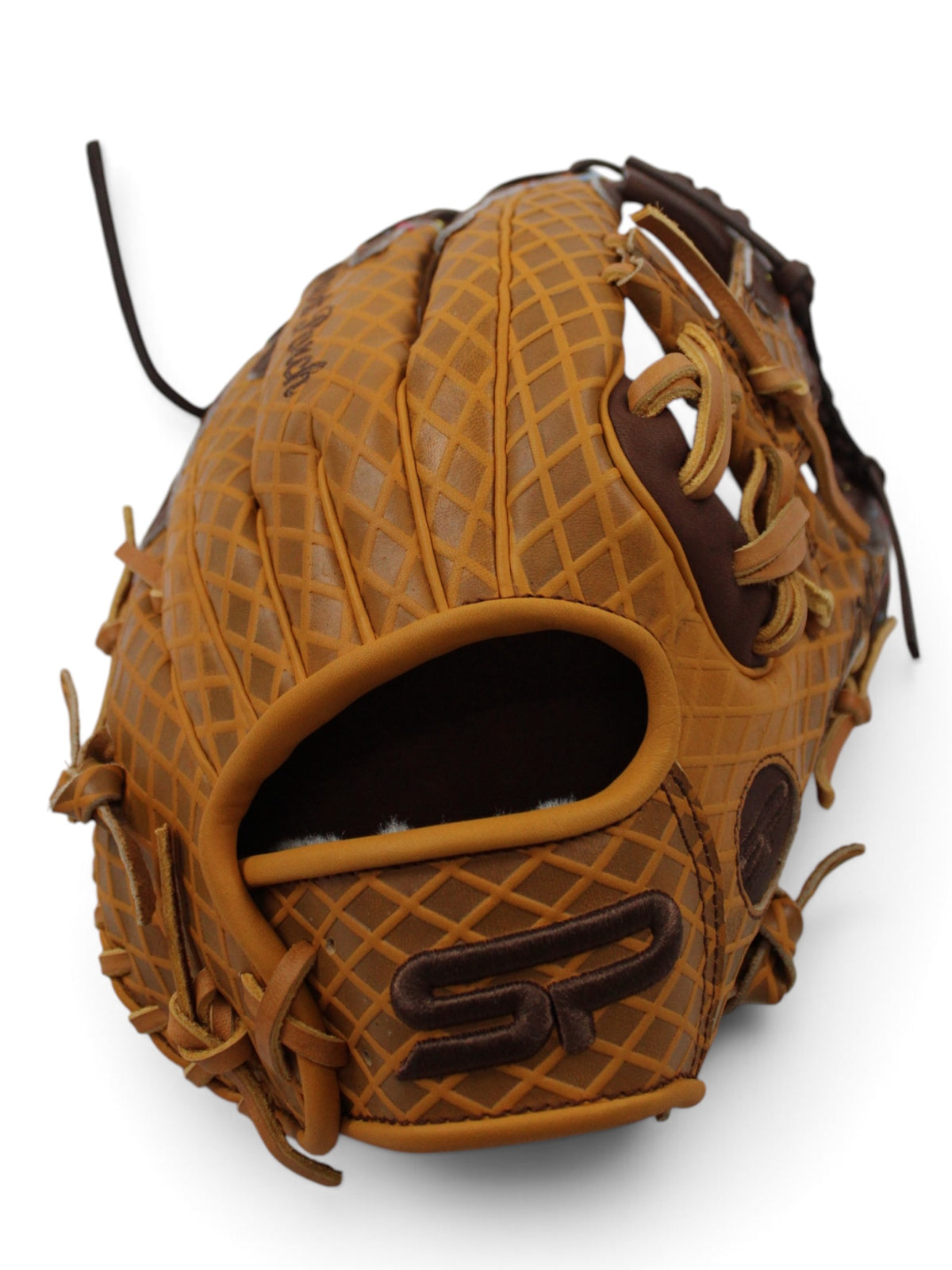 Tan/Brown Ice Cream American Kip Leather I-Web Handcrafted Glove - 13"