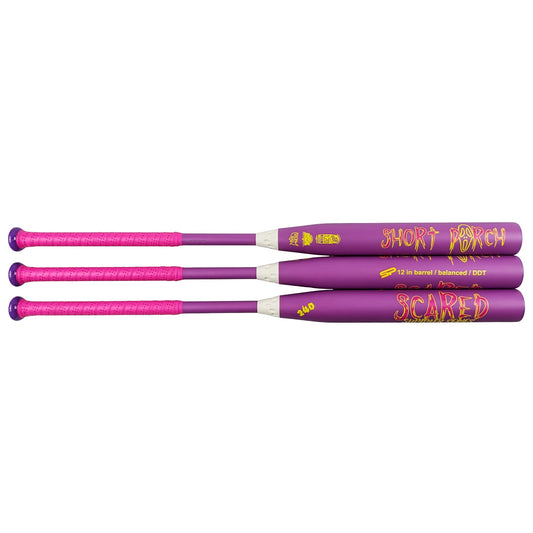 Scared-Purple People Eater Summer Series DDT - 12 in BALANCED - Short Porch USSSA Slow Pitch Softball Bat Game Ready Edition