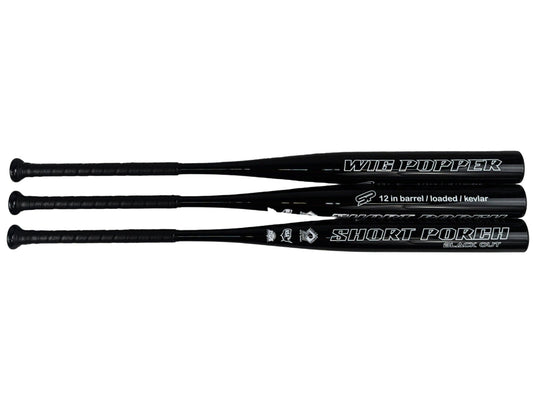OG Blackout Wig Popper - 1-piece/12 in - Short Porch Senior Slow Pitch Softball Bat - .5 load Power barrel (Extreme High Performance design)