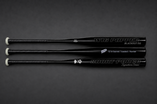 2026 OG Blackout Wig Popper (Ron Yeager signature) - 1-piece/12 in - Short Porch Senior Slow Pitch Softball Bat - .5 load Power barrel