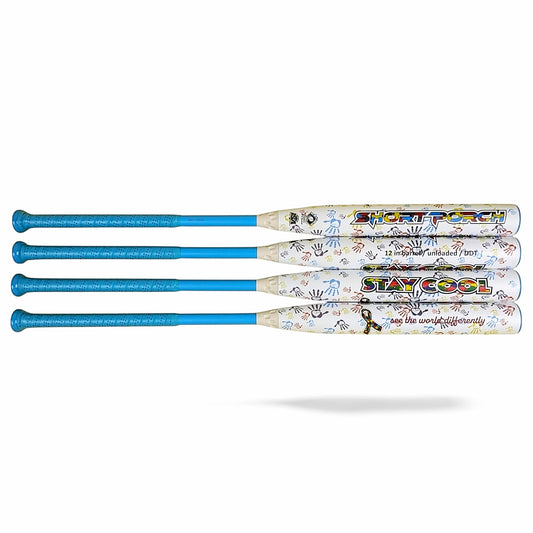 DDT Autism 12" Balanced - Stay Cool See the World Differently - Short Porch Senior Slow Pitch Softball Bat - 2-piece