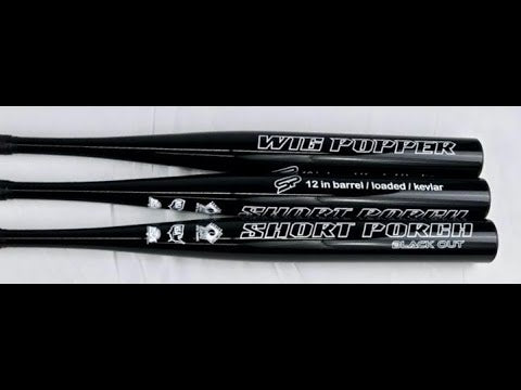 OG Blackout Wig Popper - 1-piece/12 in - Short Porch Senior Slow Pitch Softball Bat - .5 load Power barrel (Extreme High Performance design)
